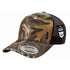 Custom Camo Yupoong 6606CA Trucker Hat | Personalized Leather Patch Camouflage Cap in Realtree Edge/ Brown - The Luua Company