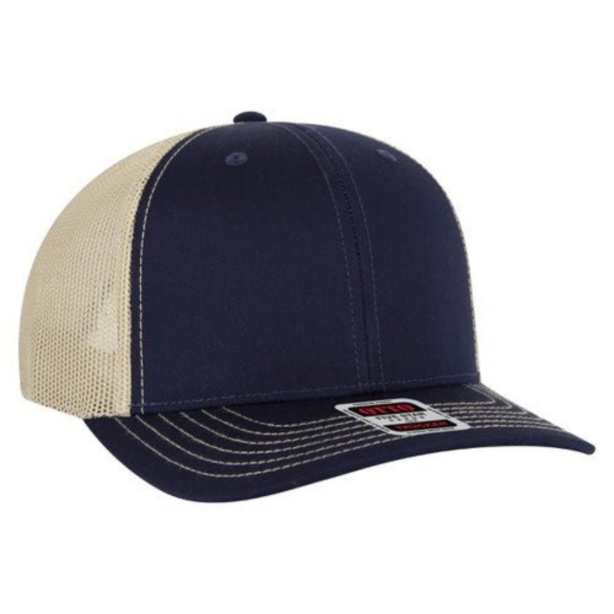 (12 pack) 112 Style - OTTO - 6 Panel Mid Profile Mesh Back Trucker Hat (SALE) - The Luua Company