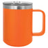Custom laser engraved 15 oz. Polar Camel Stainless Steel Coffee Mug with handle in Orange - The Luua Company