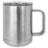 Custom laser engraved 15 oz. Polar Camel Stainless Steel Coffee Mug with handle in Stainless Steel - The Luua Company