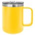 Custom laser engraved 15 oz. Polar Camel Stainless Steel Coffee Mug with handle in Yellow - The Luua Company