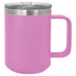 Custom laser engraved 15 oz. Polar Camel Stainless Steel Coffee Mug with handle in Pink - The Luua Company