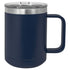 Custom laser engraved 15 oz. Polar Camel Stainless Steel Coffee Mug with handle in Navy - The Luua Company