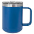 Custom laser engraved 15 oz. Polar Camel Stainless Steel Coffee Mug with handle in Blue - The Luua Company