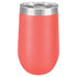 Custom laser engraved 16 oz. Polar Camel Stemless Stainless Steel Wine Tumbler in Coral - The Luua Company