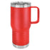 Custom laser engraved 20 oz. Polar Camel Stainless Steel Travel Mugs with handle in Red -The Luua Company