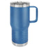 Custom laser engraved 20 oz. Polar Camel Stainless Steel Travel Mugs with handle in Blue -The Luua Company