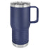 Custom laser engraved 20 oz. Polar Camel Stainless Steel Travel Mugs with handle in Navy -The Luua Company