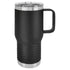Custom laser engraved 20 oz. Polar Camel Stainless Steel Travel Mugs with handle in Black -The Luua Company
