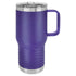 Custom laser engraved 20 oz. Polar Camel Stainless Steel Travel Mugs with handle in Purple -The Luua Company