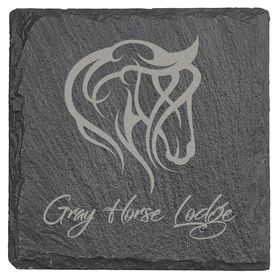 4x4 Engraveable Circular Slate Coasters - The Luua Company