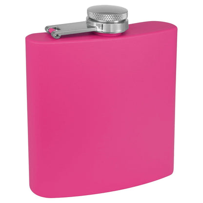 6 oz. Custom Engraved Stainless Steel Flask with Matte Coated Finish - The Luua Company