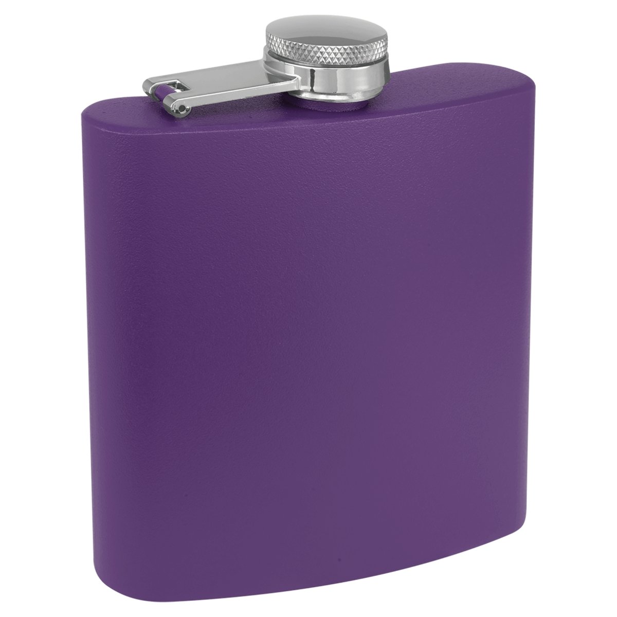 Hip Flask Holding 6 oz for Bridesmaid - Purple Finish, Stainless online Steel, Screw-On Cap - Front Engravable for Personalized Gift