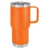 Custom laser engraved 20 oz. Polar Camel Stainless Steel Travel Mugs with handle in Orange -The Luua Company
