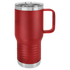 Custom laser engraved 20 oz. Polar Camel Stainless Steel Travel Mugs with handle in Burgundy -The Luua Company
