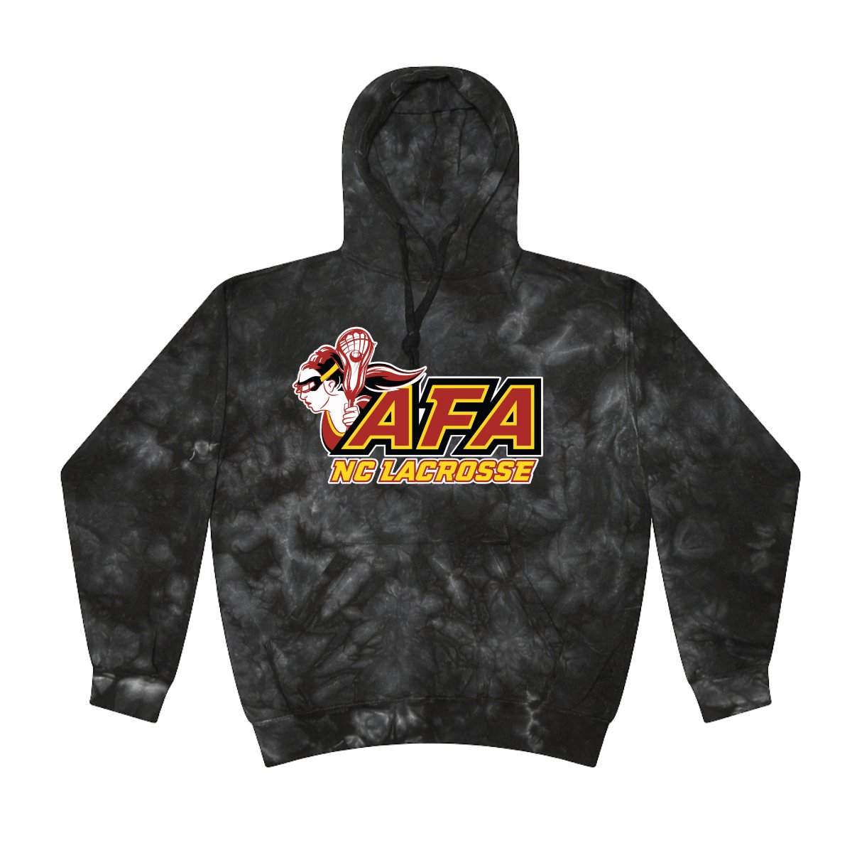 AFA Crystal Black Tie Dye Fleece Hoodie (TD8790) - The Luua Company