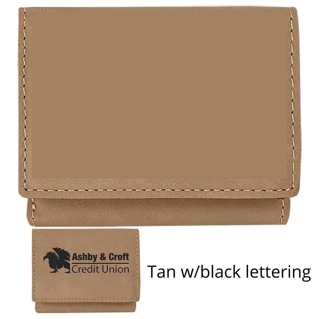 Custom Engraved Leatherette Tri-fold Wallet - The Luua Company