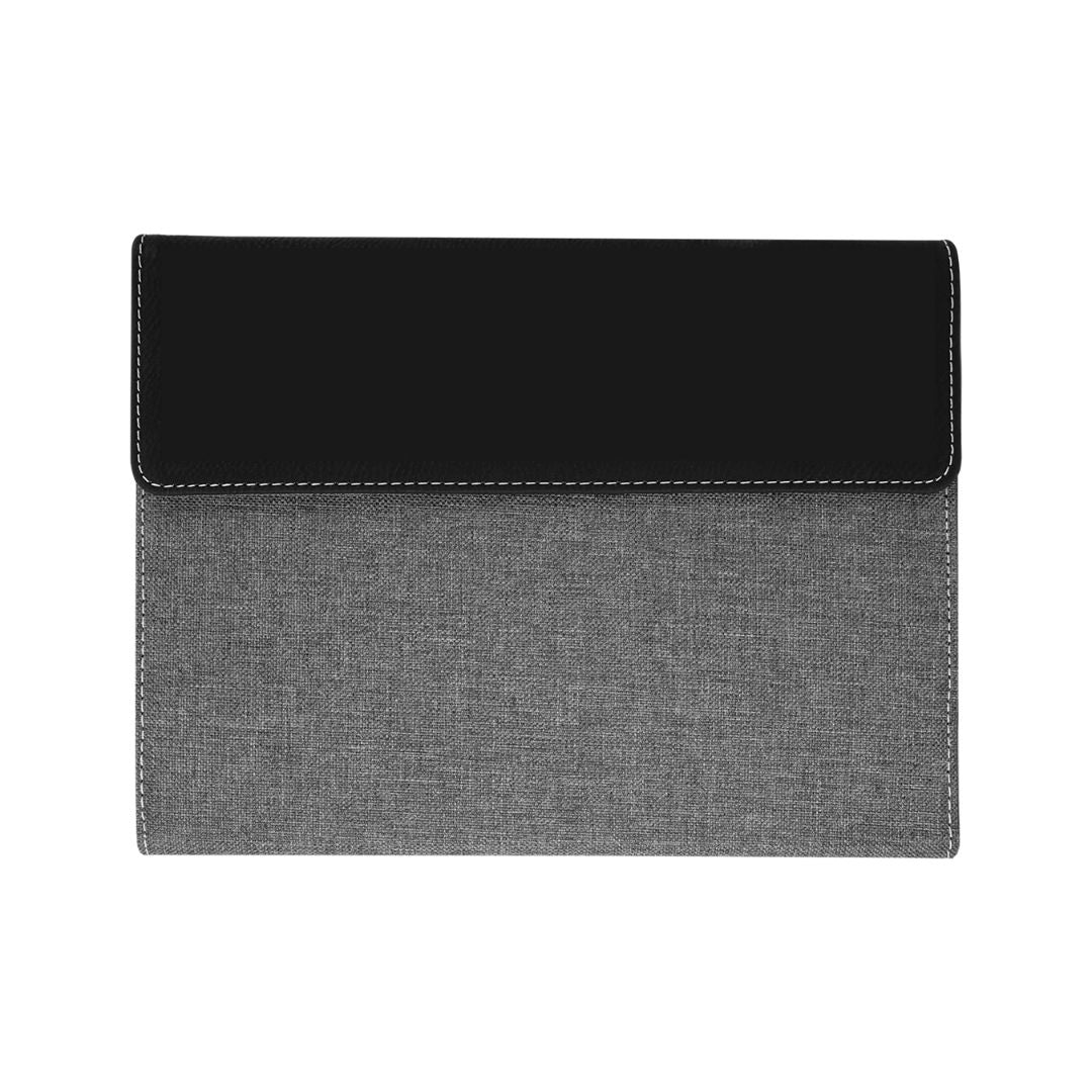 Customizable Leatherette & Canvas Portfolio with Notepad (9 1/2" x 12") - The Luua Company