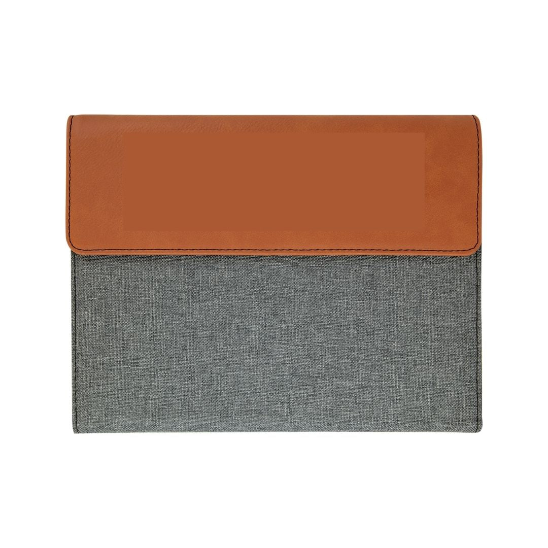 Customizable Leatherette & Canvas Portfolio with Notepad (9 1/2" x 12") - The Luua Company