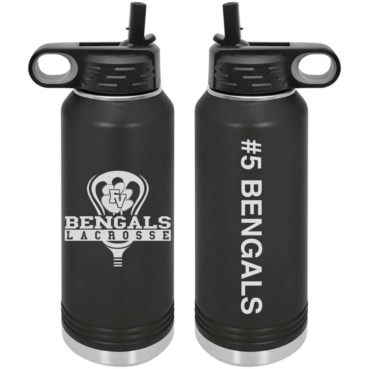 FVHS Lacrosse Engraved 32oz Stainless Steel & Powder Coated Sport Tumbler - The Luua Company