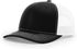 Custom Richardson 112 Trucker Hat | Leather Patch Hats - Black/ White - The Luua Company
