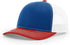 Custom Richardson 112 Trucker Hat | Leather Patch Hats - Royal/ White/ Red - The Luua Company