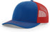Custom Richardson 112 Trucker Hat | Leather Patch Hats - Royal/ Red - The Luua Company