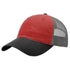 Custom Richardson 111 Garment Washed Leather Patch Hats - Red/ Charcoal/ Black - The Luua Company